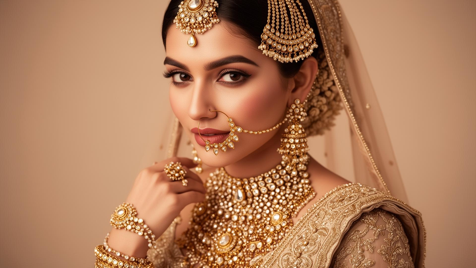 Model in Jhilmil bridal jewelry
